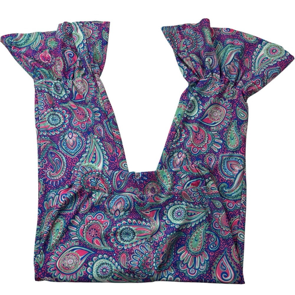 Simply Southern Women's S/M Small Medium Paisley Groovy Bell Button Leggings‎ - Picture 16 of 16